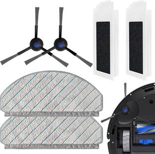 SERPLEX Replacement Accessories: 2 Side Brushes, 2 Microfiber Cloth Mop, 2 Filter Robotic Floor Cleane...