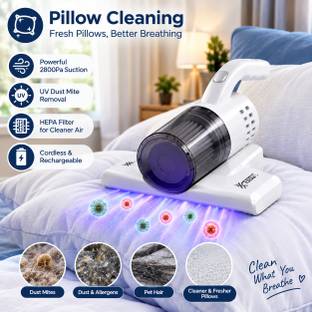 7ne7 mart High-Power Handheld Bed Vacuum Cleaner with UV Light & Vibration Deep Cleaner Cordless Vacuu...