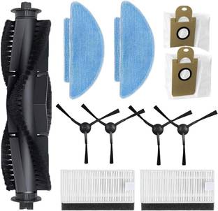 SERPLEX Main Brush, 4 Side Brushes, 2 Mop Cloth, 2 Filters, 2 Dust Collection Bags Robotic Floor Clean...