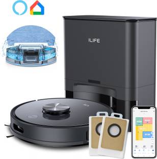 ILIFE T20s Pro Self-emptying Robot Vacuum with LDS Navigation @6500Pa Strong Suction Robotic Floor Cle...