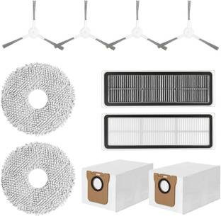 SERPLEX 4 Side Brushes, Activated Carbon Filtration Net, 2 Mops, 2 Dust Bags Robotic Floor Cleaner wit...