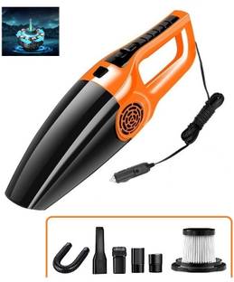 Excelanz Pro+ Car Vacuum Cleaner, Multipurpose Accessories, Strong Suction Car Vacuum Cleaner with Anti-Bacterial Cleaning