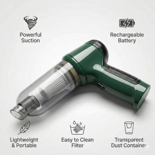 AURATHREE HeavyDuty Cordless Vacuum Cleaner with Reusable Dust Bag, Anti-Bacterial Cleaning