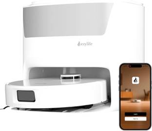 EzyLife FLOW 300 Robotic Floor Cleaner with 2 in 1 Mopping and Vacuum (WiFi Connectivity, Alexa)