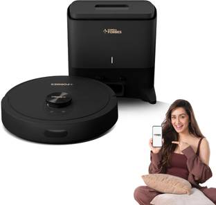EUREKA FORBES Auto Bin Turbo Robotic Floor Cleaner SmartClean, 7000Pa HyperSuction (40 Days Hands-Free Cleaning) | LiDAR 3.0 & Quick Home Mapping | Wet Mopping | 3-Hour Run Time | Smart App Control (WiFi Connectivity, Google Assistant and Alexa)
