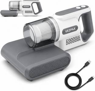 VEZPAX UV Mattress Vacuum Cleaner with HEPA Filter & Dust Mite Remover Cordless Vacuum Cleaner with An...