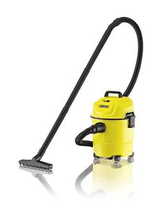 Karcher WD 1 Wet & Dry Vacuum Cleaner with Anti-Bacterial Cleaning, Reusable Dust Bag