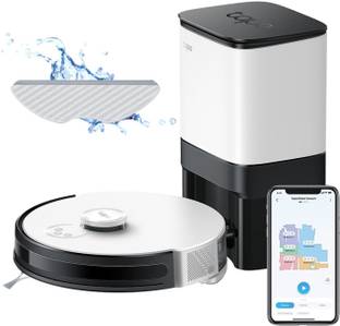 TP-Link Tapo RV30 plus Robotic Floor Cleaner with 2 in 1 Mopping and Vacuum, Reusable Dust Bag, Swappa...