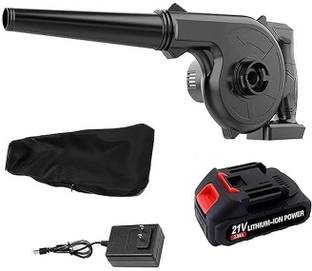 Yancorp 2-in-1 Cordless Small Blower & Vacuum with 21V Battery, Nozzles and Dust Bag Cordless Vacuum C...