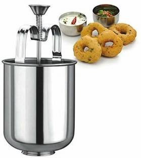 SIOPAWORLD Stainless Steel Medu Vada Maker with Stand, Mendu Wada Machine, Wada Maker Vada Maker