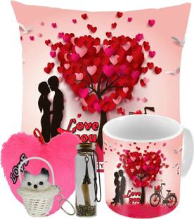 ME&YOU Cushion, Mug, Keychain, Message Pills, Soft Toy Gift Set