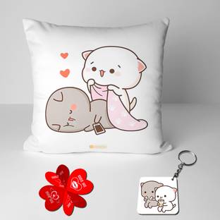 GiftsOnn Cushion, Keychain, Greeting Card Gift Set