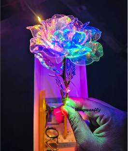 Wagwanfly Artificial Flower, Lamp Gift Set