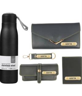 RIWYAN Wallet, Keychain, Bottle, Card Holder, Key Case Gift Set