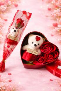 Fybera Gift Box, Artificial Flower Gift Set