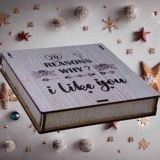 StarLaser 20 Reasons Why I Love You Like Heart shapped Message card with Message Printed Greeting Card