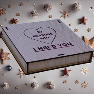 StarLaser 20 Reasons Why I Love You Need Heart shapped Message card with Message Printed Greeting Card