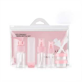 Veoni Belle 7pcs Travel Bottle kit refillable Mini Empty Bottle Set for Cosmetic Travel Bottle kit Vanity Box
