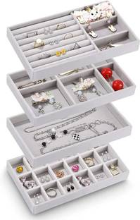 MBVTREADS JEWELLERY TRAY 4PCS SET Organizer Items Vanity Box Organizer Items Vanity Box