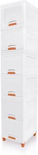 3D METRO SUPER STORE 6 layer vintage box_White _pack of 1 for Jewellery Jewellery Vanity Box
