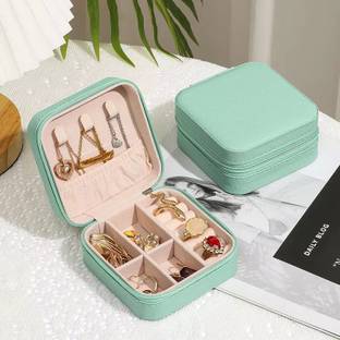 Trendegic Multifunction Woman Travelling Small PU Jewelry Storage Box for Earring Necklace