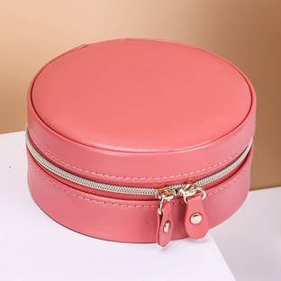 MOSHTU Jewellery Box Organiser Small Travel Jewellery Case Portable Faux Leather Jewellery Organiser Box Storage for Rings Earrings Vanity Box
