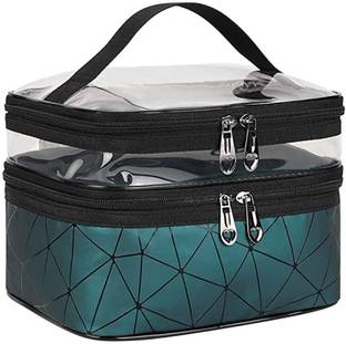 TREXEE Makeup Bags Double Layer Travel Cosmetic Cases Party, Casual, Regular, Occasion Vanity Box