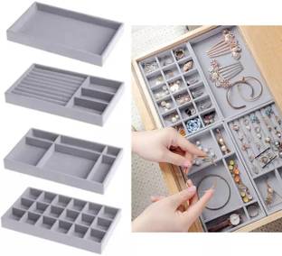 Prabhat JEWELLERY TRAY 4PCS SET Organizer Items Vanity Box