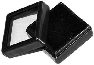 ATAR 3X3X1.5CM Square Boxes 12PCS GEM Tool Display Box Black Plastic Gemstone & Jewelry Box Gemstone |Box, Plastic box, Diamond Box Vanity Box