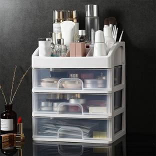 sitsra 3-Layer Makeup Drawer Organizer Storage Box