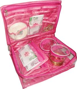 ultimatefashionista Satin Bangle Jewellery Makeup Beauty Kit Storage jewellery churi box Vanity Box