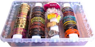 ARWA Plastic bangle storage box Multipurpose plastic storage box , chudi box , vanity box Vanity Box