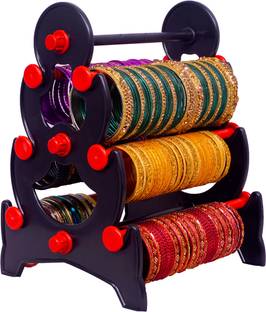 Eramasher Stoneware 3 Step Plastic Bangle Stand | Jewelry Display Stand | Tabletop Bracelet Stand | Bangles Vanity Box