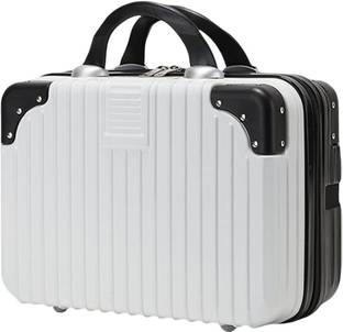URBAN BOX Makeup Travel Case Hard Shell Vanity Cases Portable Waterproof ABS Cosmetic Case with Elastic Band and Zipper, Hand Luggage Cosmetic Case for Women Vanity Box