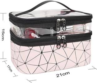 DGBMART 2 Layer Cosmetic Bag Cases Multipurpose Vanity Box