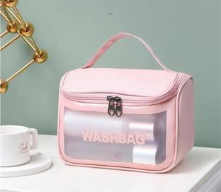 TREXEE Portable Makeup Bag Cosmetic Bag Toiletry Kit Easy to Carry Makeup Vanity Box