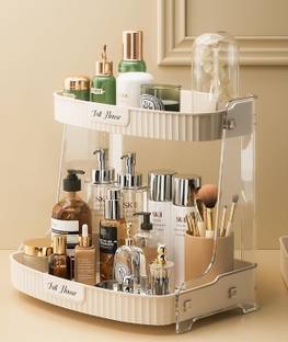 Cisily Skincare Organizers 2 Tier, Makeup Organizer Countertop, Cosmetic Display Cases Makeup Organizer Countertop Vanity Box