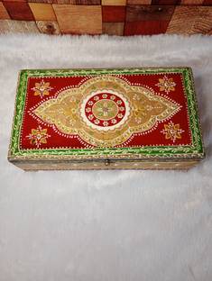 DNP Wooden Box (Pack Of 1) (34 x 9 x 18 cm) Multipurpose Vanity Box