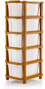 HUMBLE KART 5-XL Drawer Multipurpose Drawer Plastic Modular Chest Storage Organizer Home, Office, Parlor, School, Doctors, Home & Kids Vanity Box