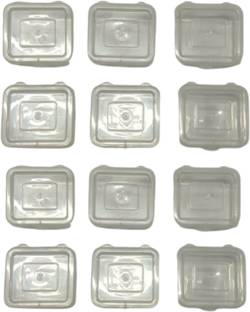 S Mark Mini Transparent Box For Multi Purpose Usage | Pack of 12 | PLASTIC Vanity Box