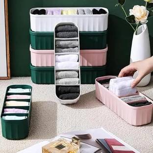tvAt Drawer Organizers for Socks, Undergarments(Pack of 4) Storage Box