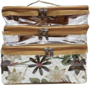 DIVYANA Foldable Water Resistant Multipurpose Pouch Toiletries Bag Kit Pouch Utility Makeup, Jewellery, Cosmetic, Multipurpose, Travelling, Organiser, Accessories, Kit, Vanity Bag, Medicine Kit, Temple Bag Vanity Box