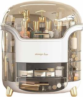 4tens Makeup Storage Organizer,Large Skincare Organizer Cosmetic Display Case with Lid Makeup Organizer Vanity Box