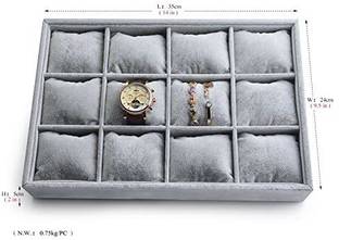 Triock 12 Slots Watch Tray Showcase Display for Watches, Bangles, Display, Show Piece Vanity Box