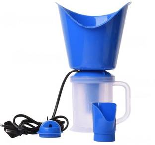 BOS MEDICARE Face, Nose, and Cough Steamer 3 in 1 Plastic Steam Vaporizer, Nozzle Inhaler, Facial Sauna, and Facial Steamer Machine for Adults and Kids pack of 1 blue Vaporizer (Blue) Vaporizer