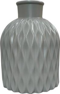 Gardens Need Elegant Grey Textured Plastic Flower Pot – Modern Home Décor Vase Plastic Vase
