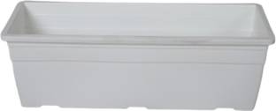 Home Bloom Rectangular Plactic Vase for Plants Home Decor, Office, Living Room, Bedroom Plastic Vase
