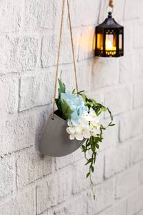 Satyam Kraft 1 Piece Plastic Vase Hanging Planter Pot for Gift, Home Decor Plastic Vase