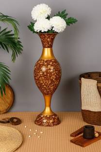 Procyon Big Size Long for Home Decor Corner Centerpiece Gift Item Iron Vase