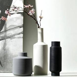 THEAMPETHAPARA Nordic Style Modern Luxury Matte Colorful Ceramic Household Decoration Vases Ceramic Vase